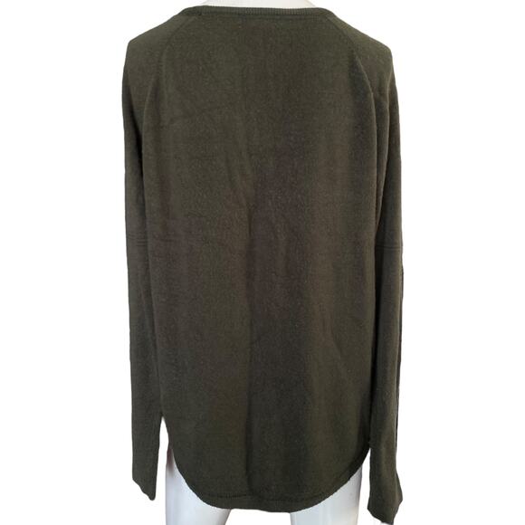 Sweet Romeo Olive Green Knit Sweater Large - Picture 2 of 5